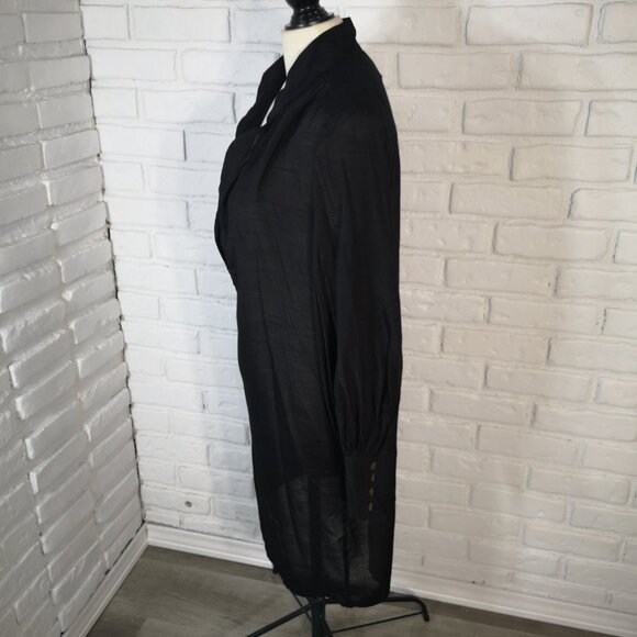NWT Banana Republic Ladies Size Small Long Sleeves Black Shirt Dress - Picture 4 of 11
